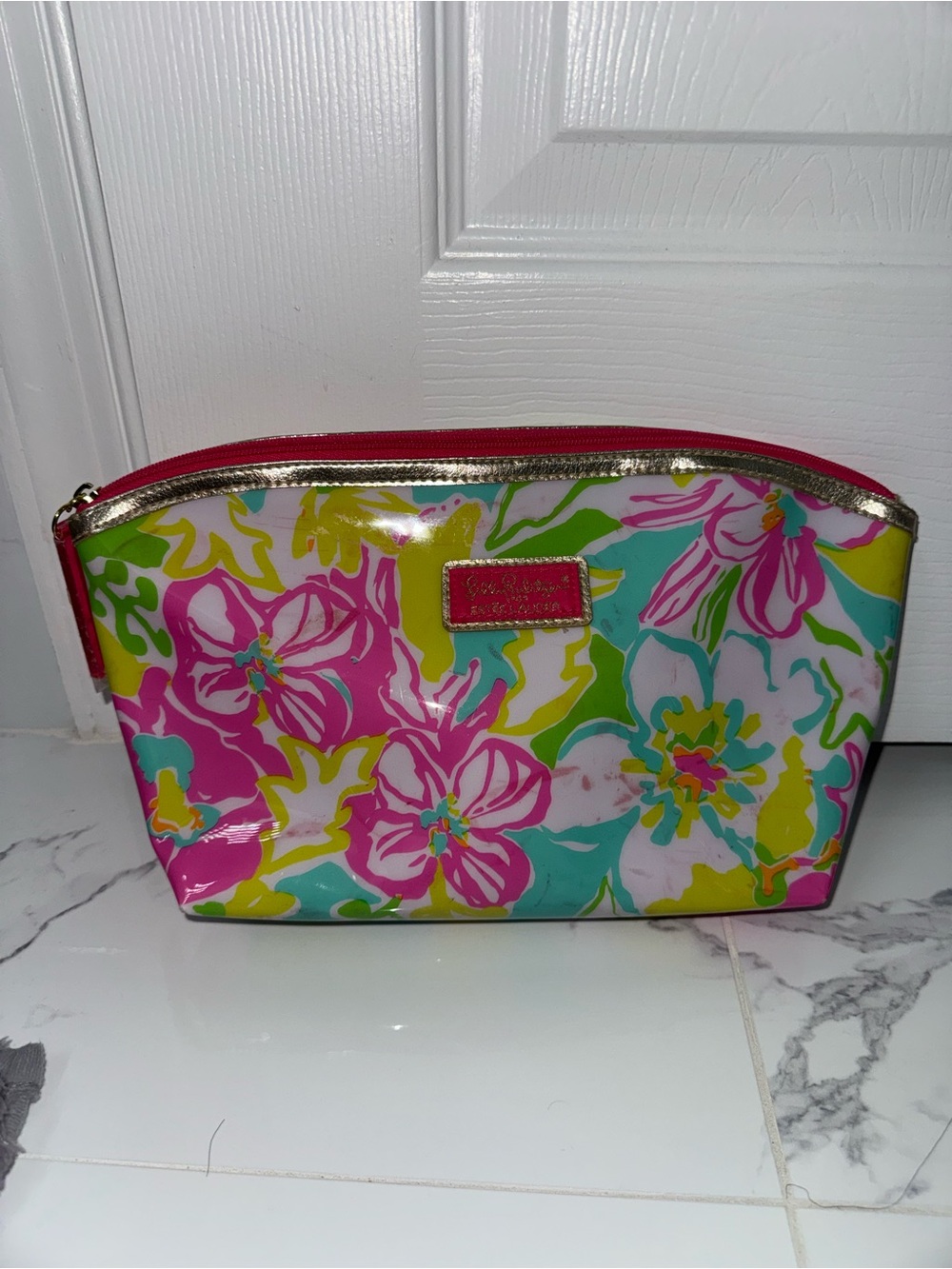 Lilly Pulitzer x Estee Lauder Cosmetics Bag!